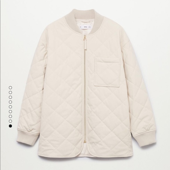 Mango Jackets & Blazers - Leather effect quilted jacket